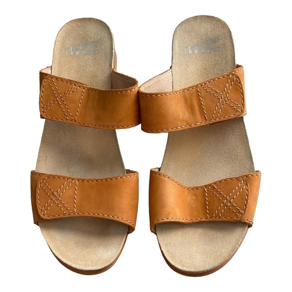 Dansko Women's Maddy Milled Nubuck Leather Orange Sandals Size 40 EU /9.5-10 US - Picture 3 of 12